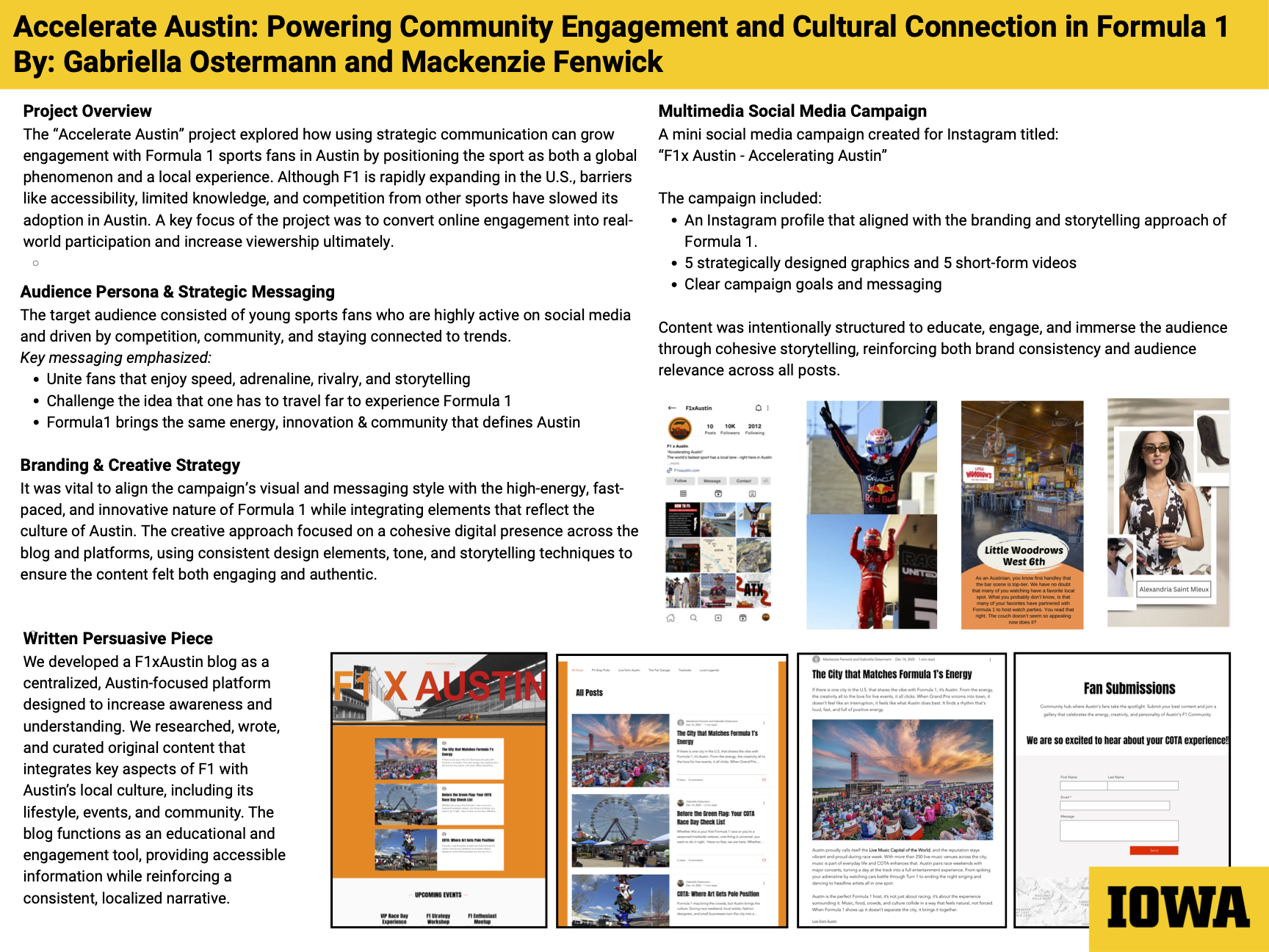 Accelerate Austin: Powering Community Engagement and Cultural Connection in Formula 1 By: Gabriella Ostermann and Mackenzie Fenwick